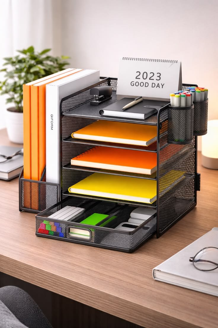 Minimalist Desk Organizer – Clean & Aesthetic Workspace Setup ✨
